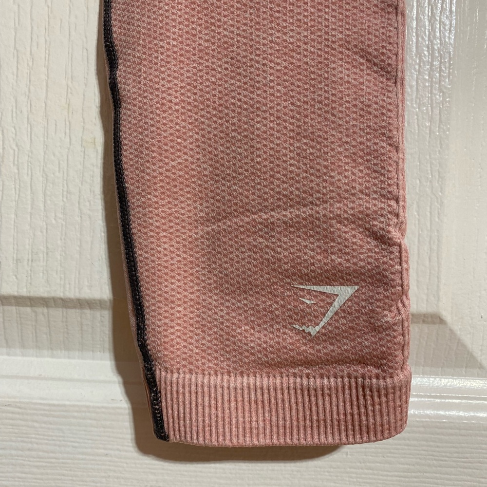 Gymshark Ombré Athleisure Pink & Grey Cute Workout Activewear Leggings O/S - Picture 9 of 9